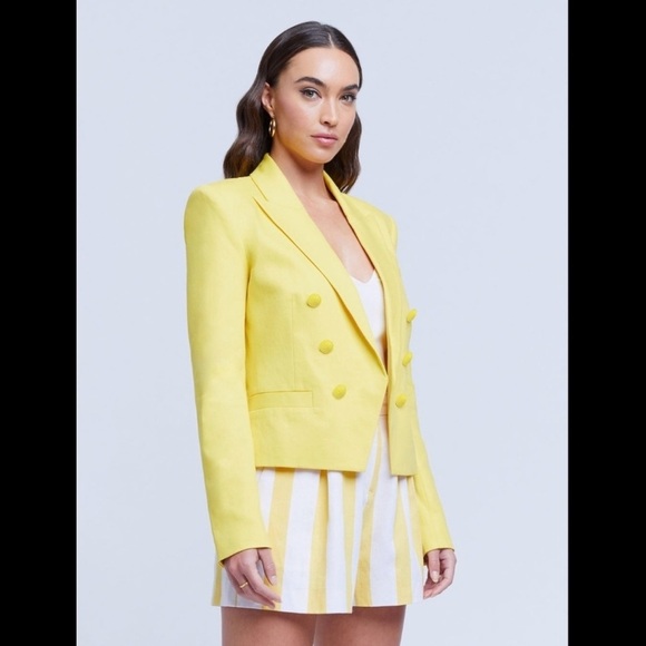 L’agence Brooke yellow Blazer Size 2 - Picture 3 of 16